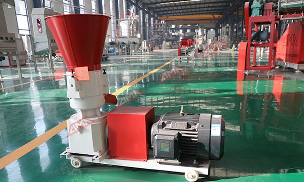 Modern fish feed production line facility showing industrial equipment and processing stations