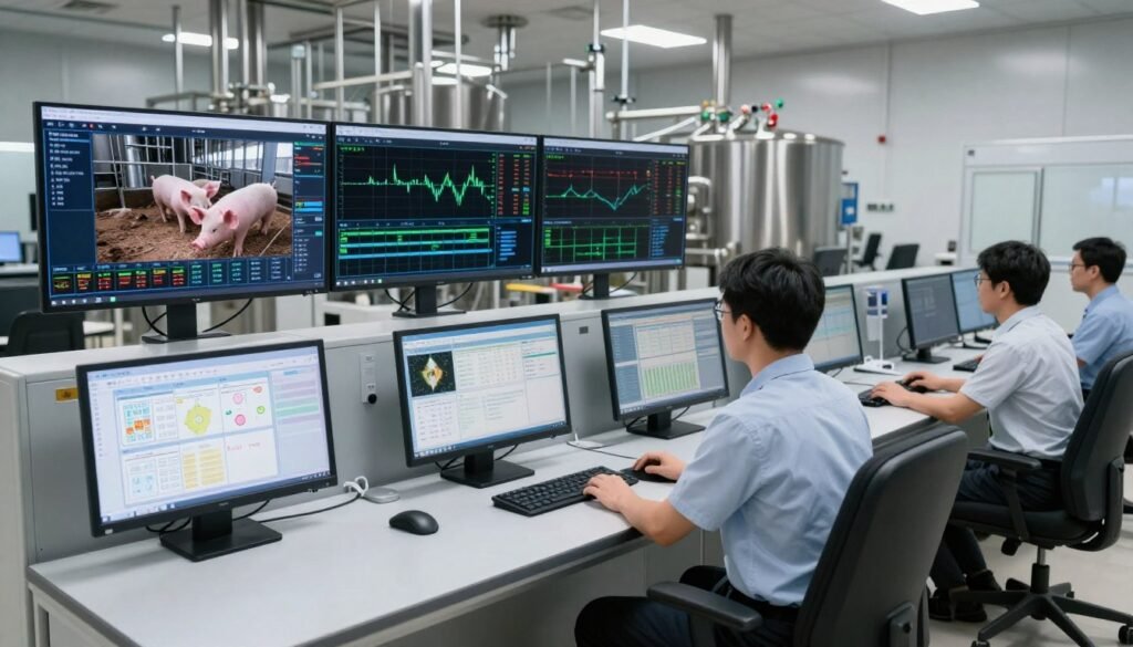 Advanced automated feed production control room