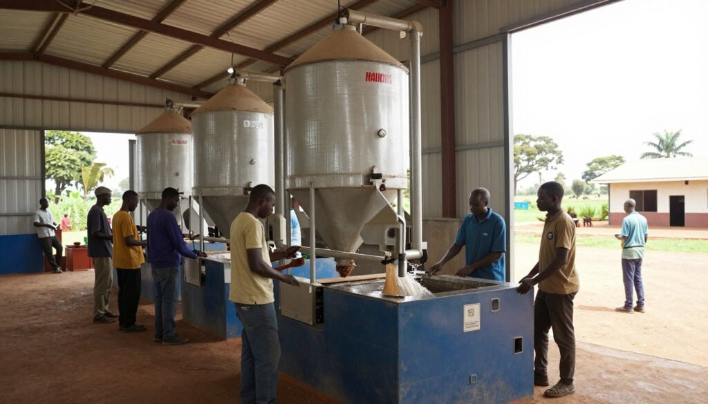 African feed mill facility supporting local agricultural development