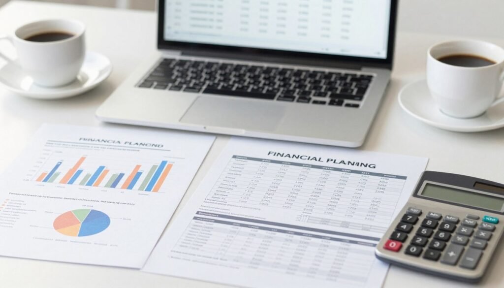 Business planning documents with feed mill financial projections