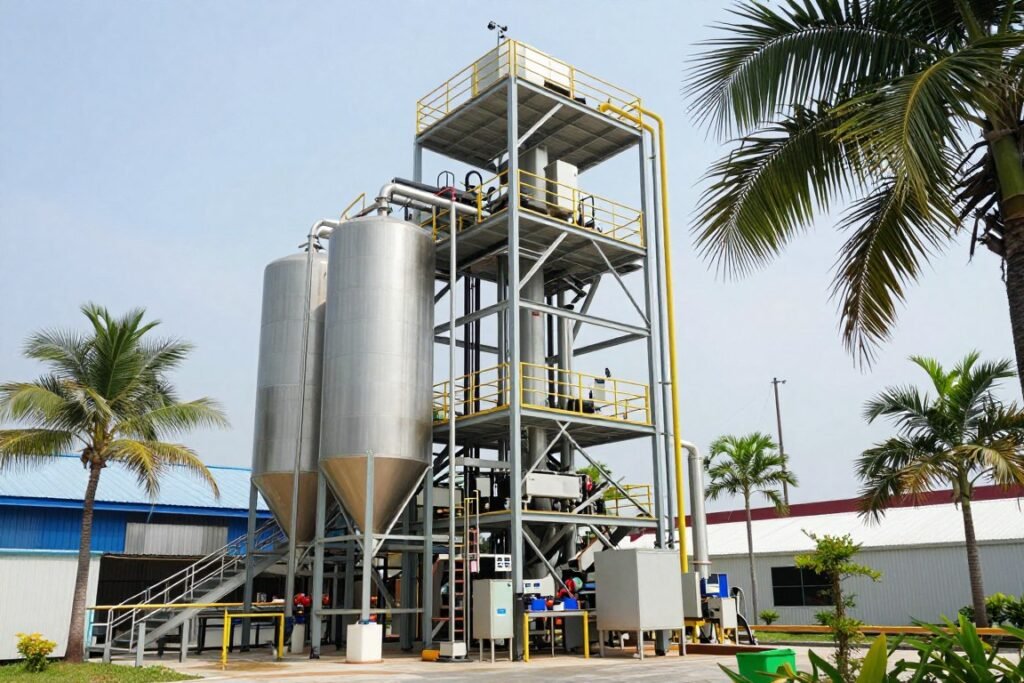 Compact vertical layout aquatic feed production line in Thailand Compact vertical layout aquatic feed production line in Thailand