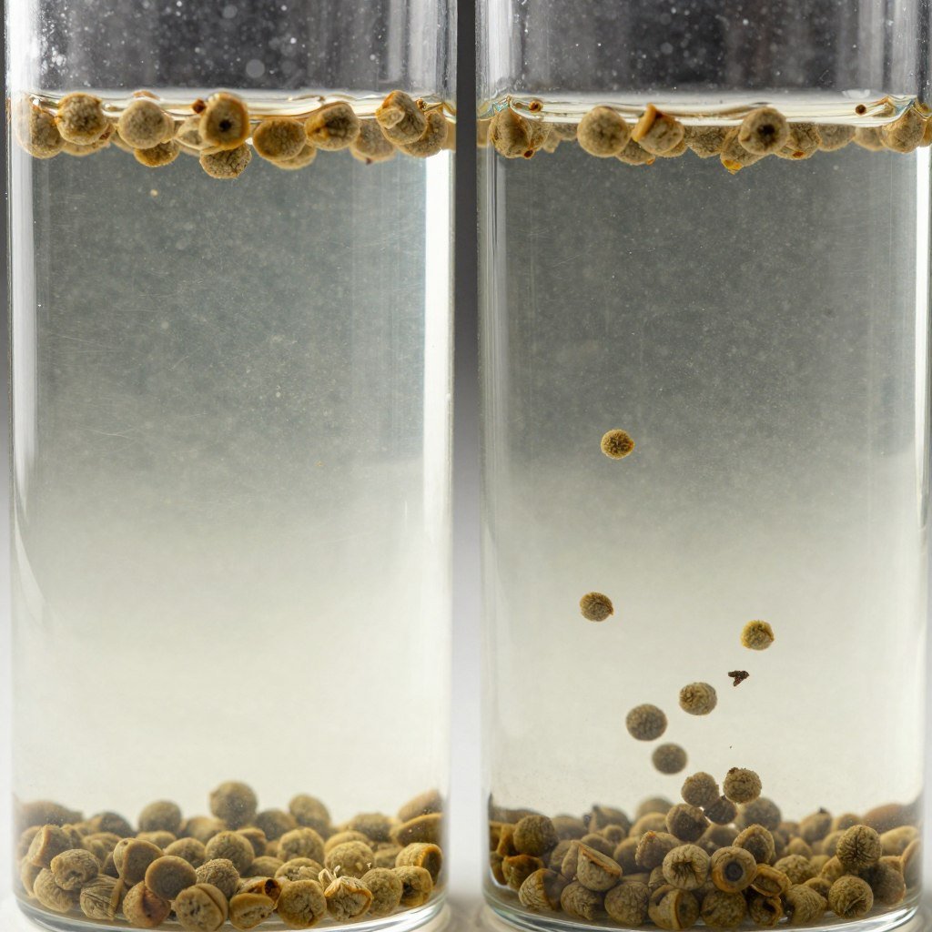 Comparison of floating and sinking fish feed pellets in water