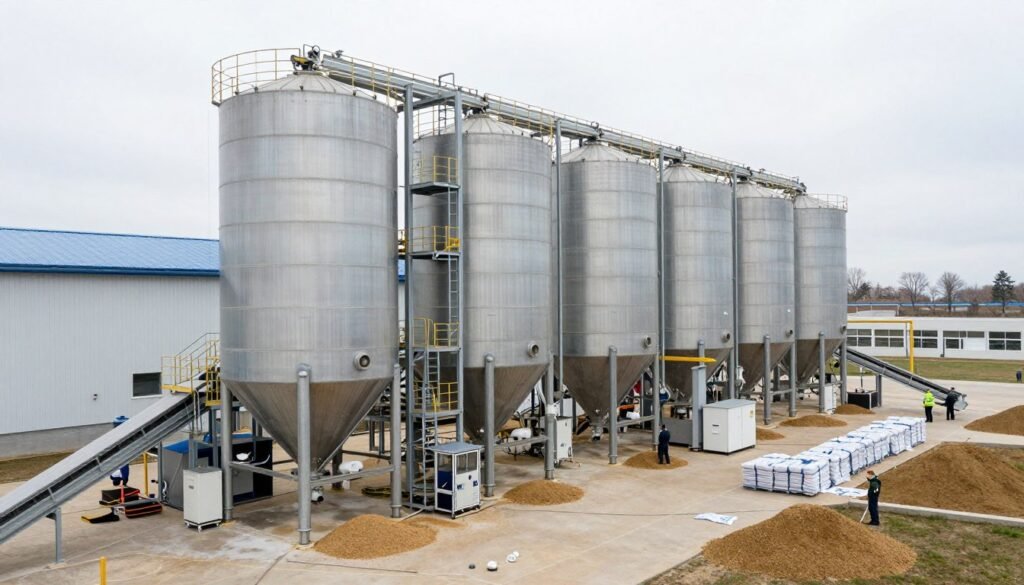 Complete feed production line installation in European facility