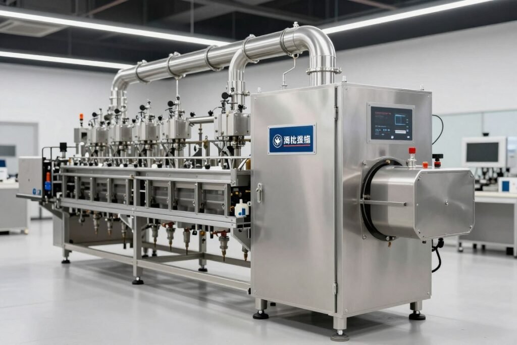 Custom-branded feed production line equipment showing OEM manufacturing capability for distributor partners