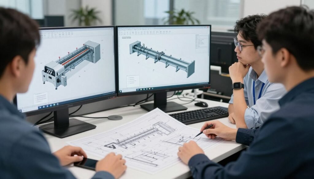 Custom feed production line design and engineering process