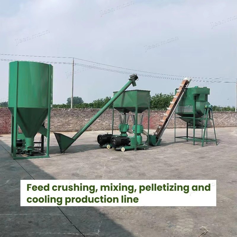 Modern biomass pellet production line in UK feed manufacturing facility