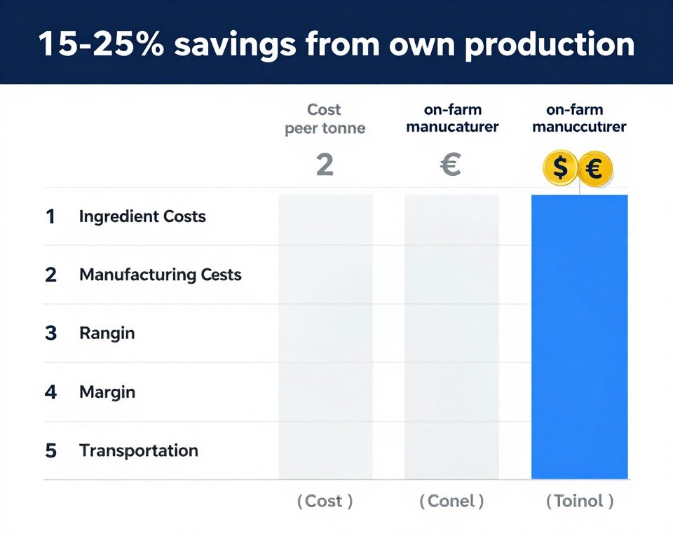 Feed cost comparison showing manufacturing savings