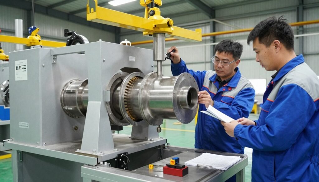 Feed pellet production line installation and commissioning by manufacturer technicians Feed pellet production line installation and commissioning by manufacturer technicians