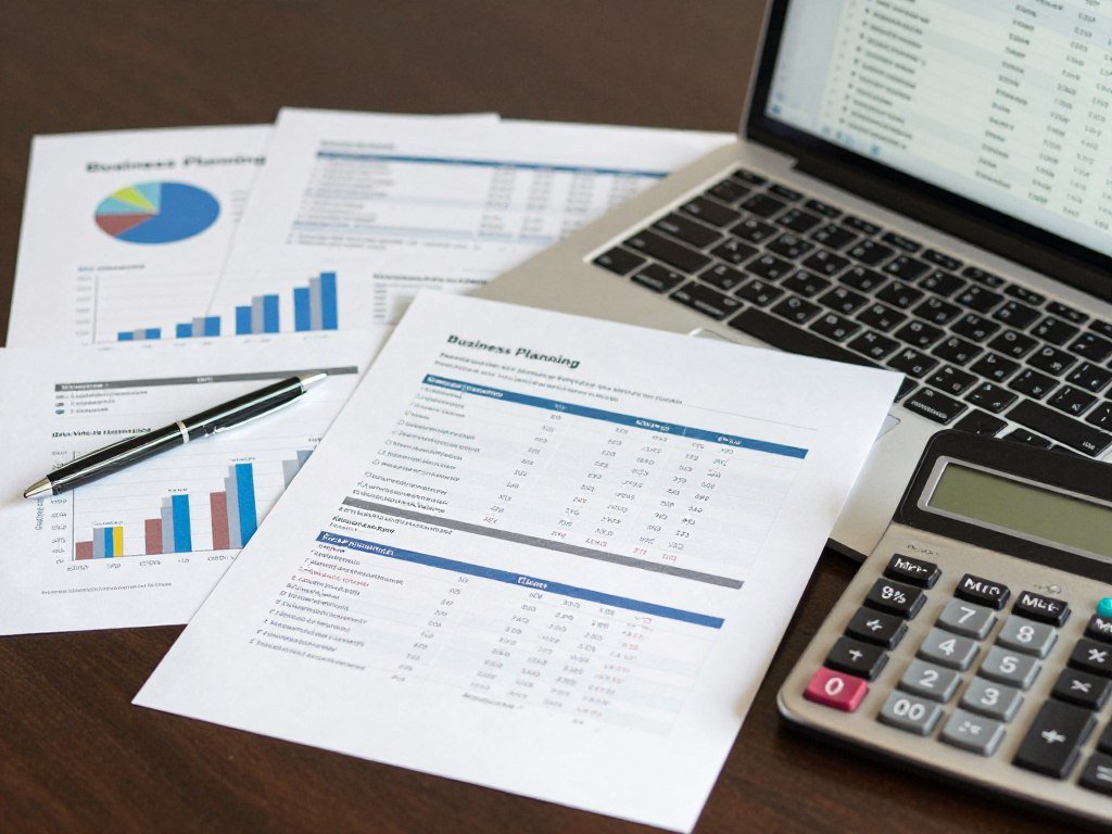 Financial planning documents for feed mill investment