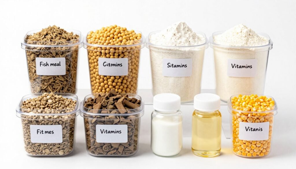 Fish feed formulation ingredients