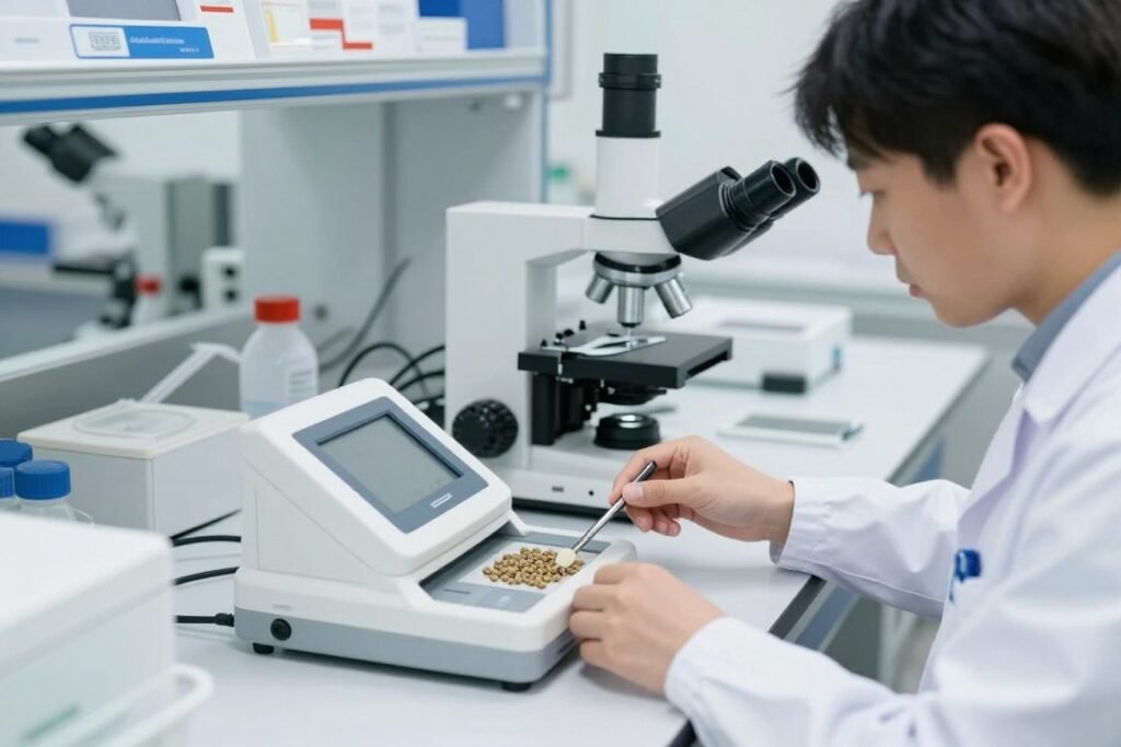 Fish feed pellet quality testing