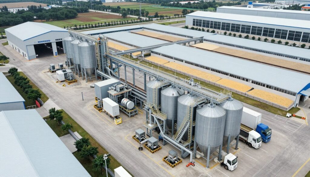 Large-scale Asian feed mill with MAIKONG production line