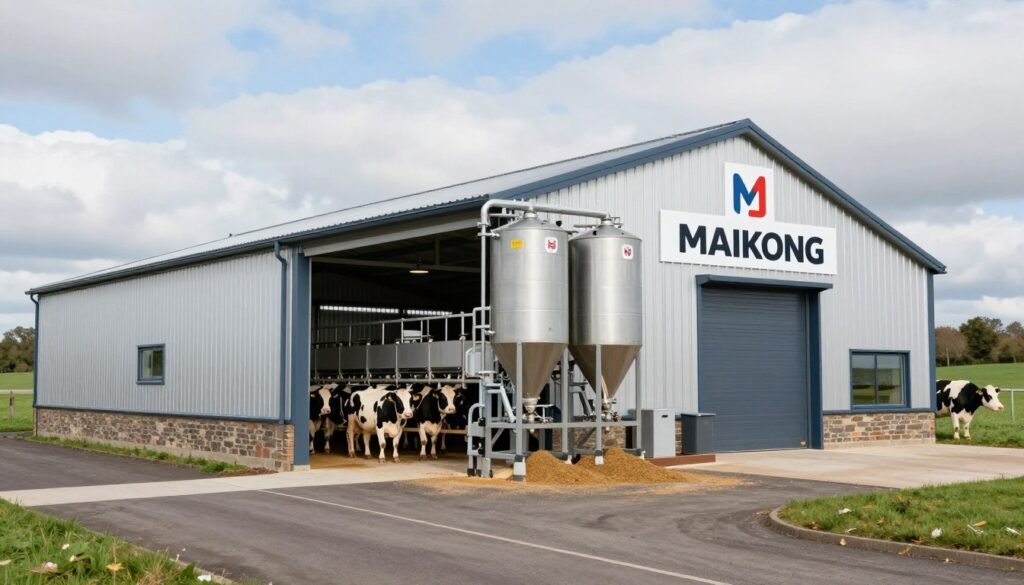 MAIKONG cattle feed production line installed at UK dairy farm
