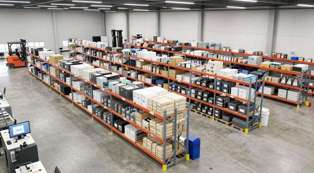MAIKONG warehouse facility showing spare parts inventory management system MAIKONG warehouse facility showing spare parts inventory management system