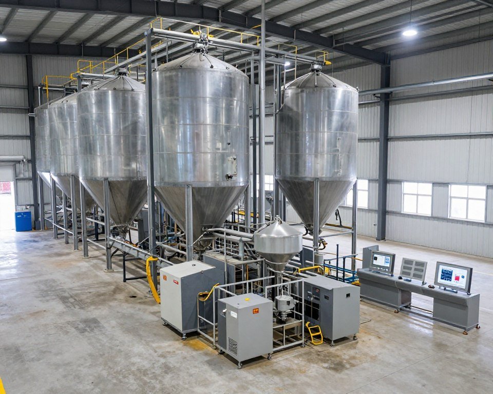 Medium capacity cattle feed plant for commercial operations