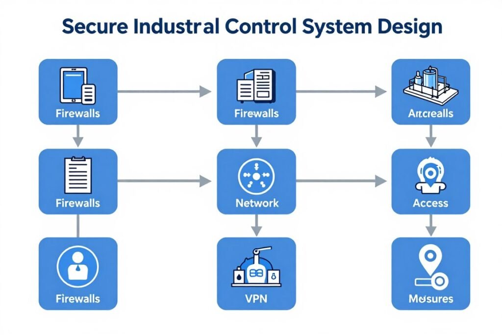 Network security architecture diagram for industrial control systems Network security architecture diagram for industrial control systems