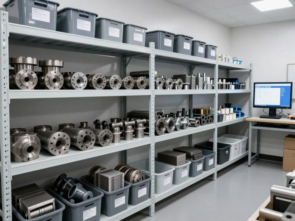 Organized spare parts storage for aquatic feed production line equipment Organized spare parts storage for aquatic feed production line equipment