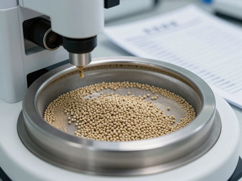 Pellet quality analysis showing low fines content Pellet quality analysis showing low fines content