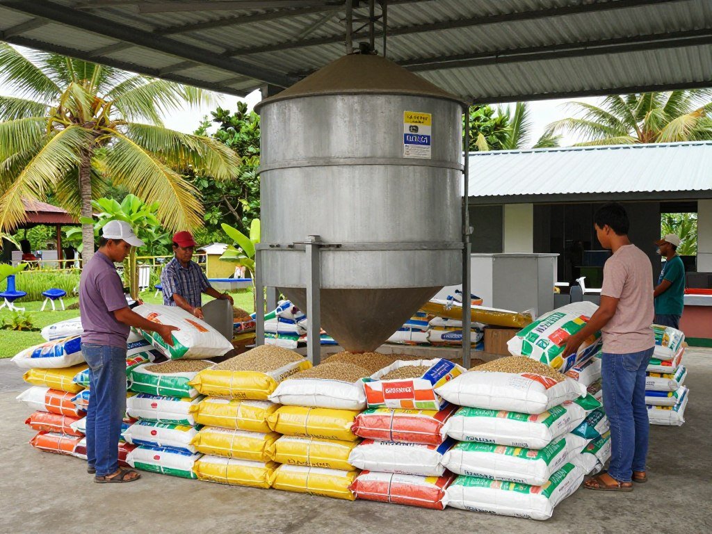 Philippine feed mill producing multiple animal feed types