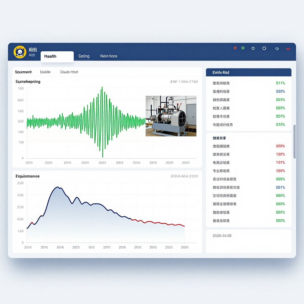 Predictive maintenance dashboard showing equipment health metrics Predictive maintenance dashboard showing equipment health metrics