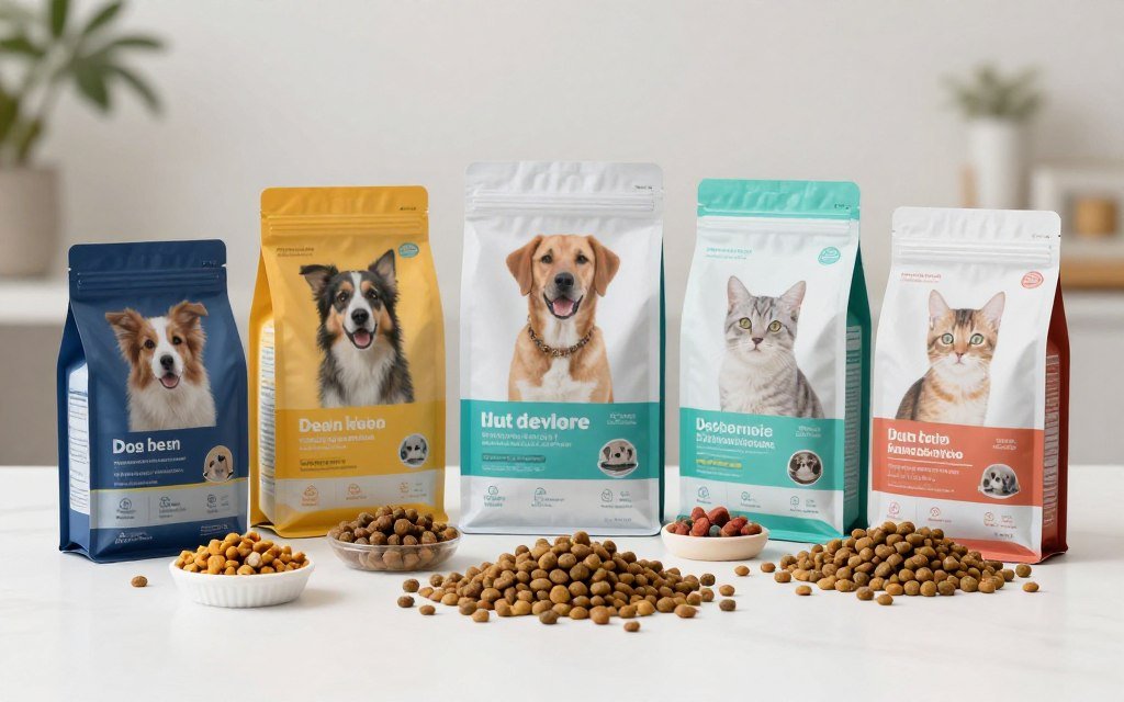Premium pet food pellets and specialty animal feed production varieties Premium pet food pellets and specialty animal feed production varieties