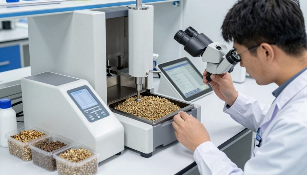 Quality control testing of pet feed pellets
