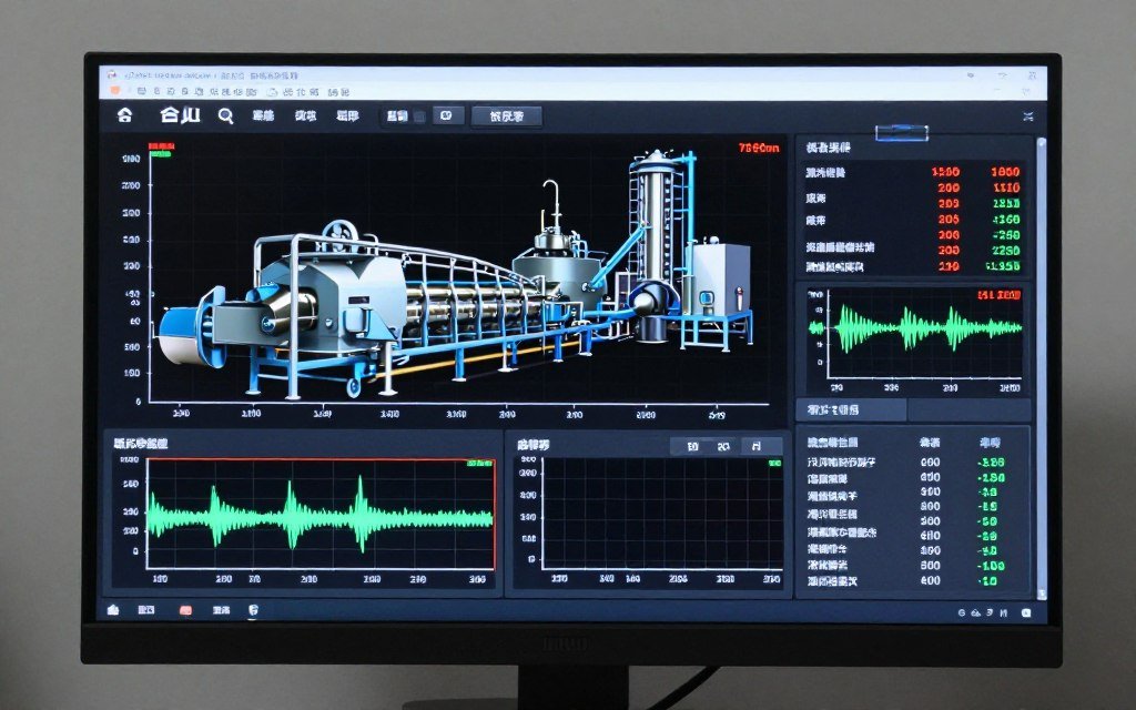 Remote monitoring dashboard showing pellet line performance data Remote monitoring dashboard showing pellet line performance data