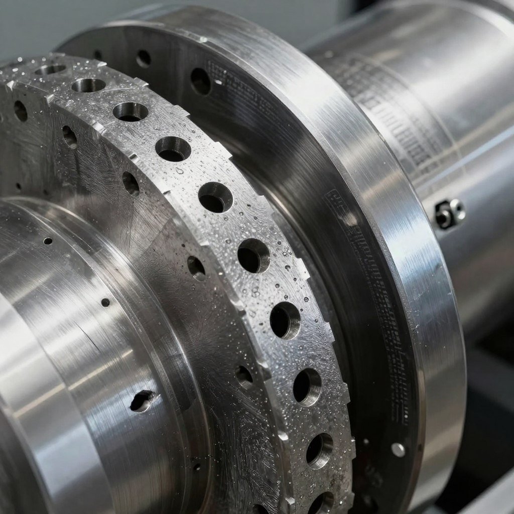 Ring die for feed pellet mill showing hole pattern and compression chamber
