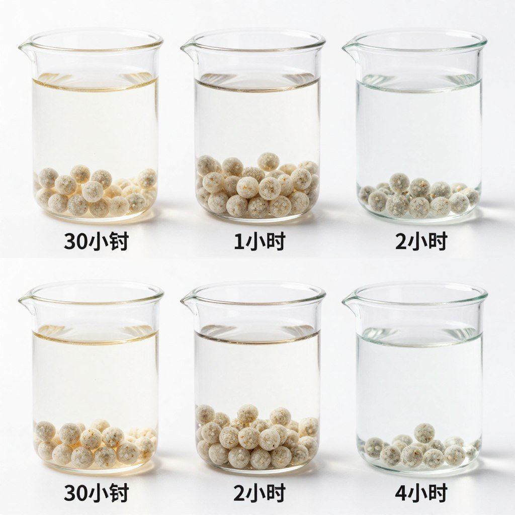 Shrimp feed pellets water stability test showing pellets in water Shrimp feed pellets water stability test showing pellets in water