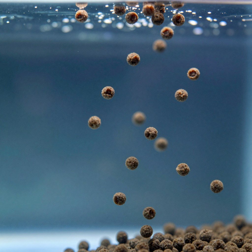 Sinking shrimp feed pellets