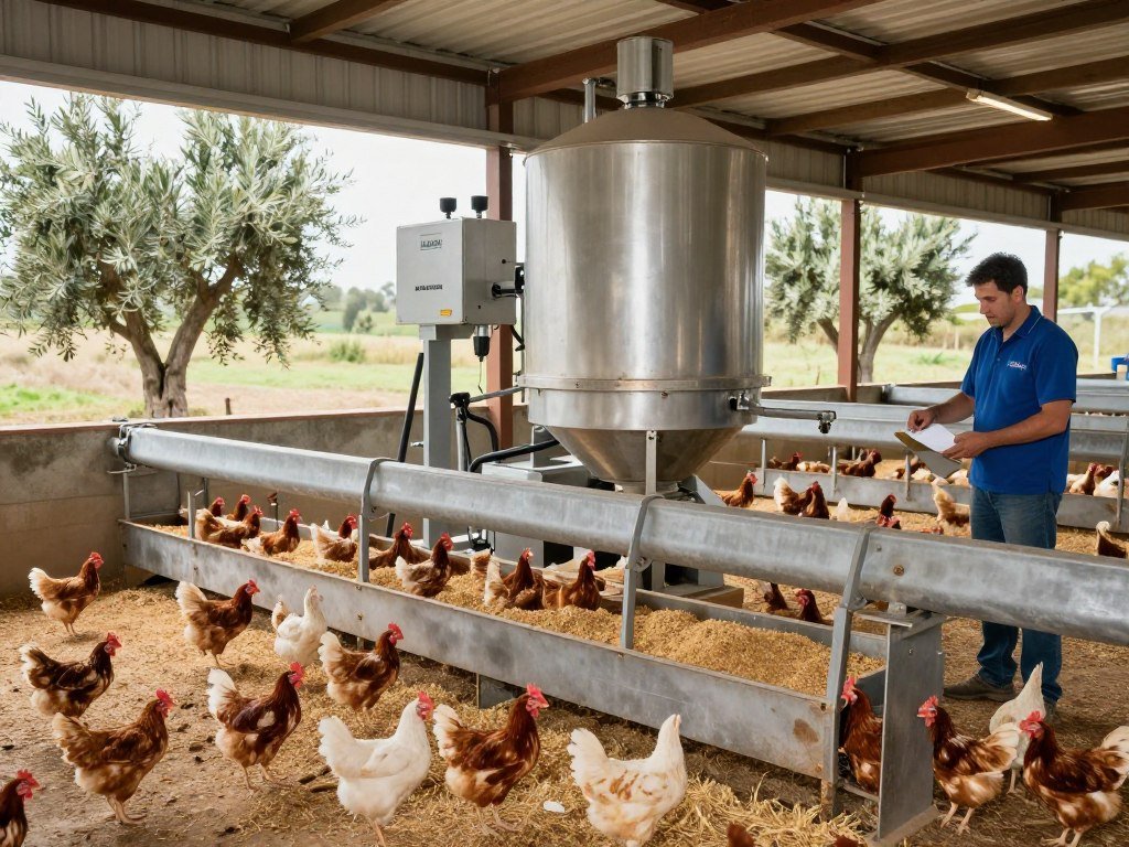 Spanish free-range chicken feed mill