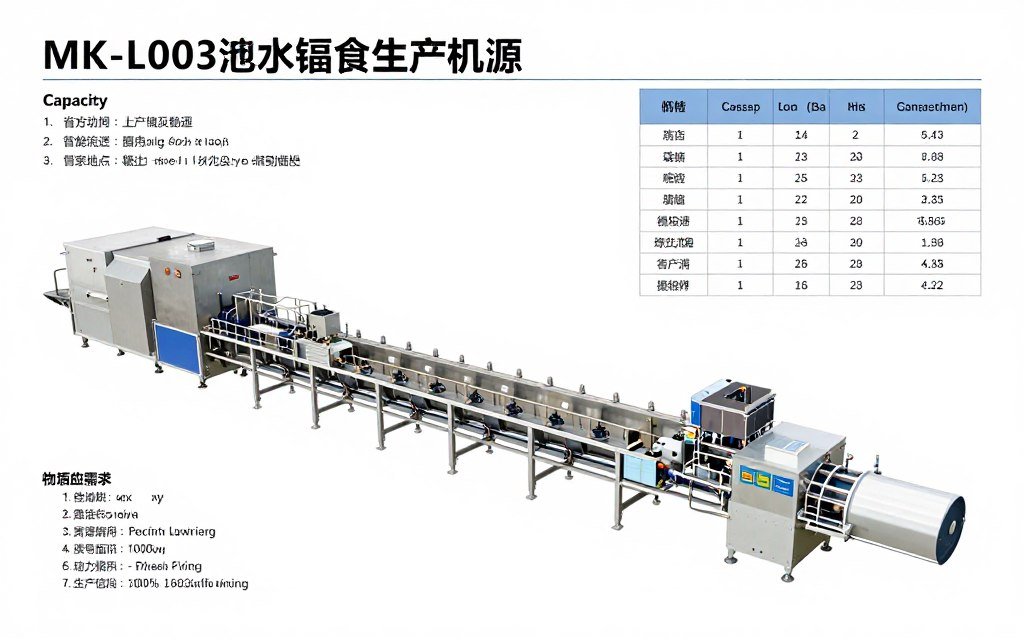 Technical specifications display for MK-L003 aquatic feed production line Technical specifications display for MK-L003 aquatic feed production line