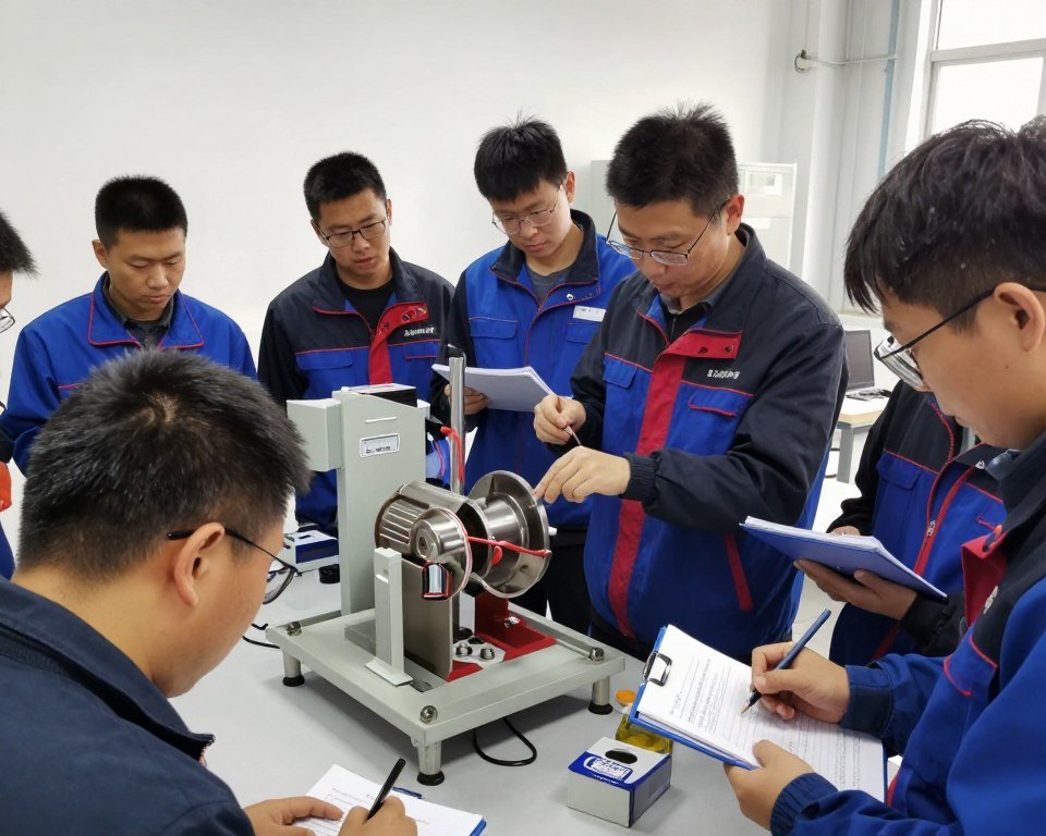 Technical training session for service technicians on pellet production equipment Technical training session for service technicians on pellet production equipment