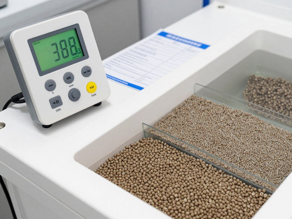 Temperature monitoring during pellet cooling process Temperature monitoring during pellet cooling process