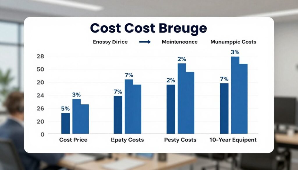 Total cost of ownership comparison showing purchase operation and maintenance expenses Total cost of ownership comparison showing purchase operation and maintenance expenses