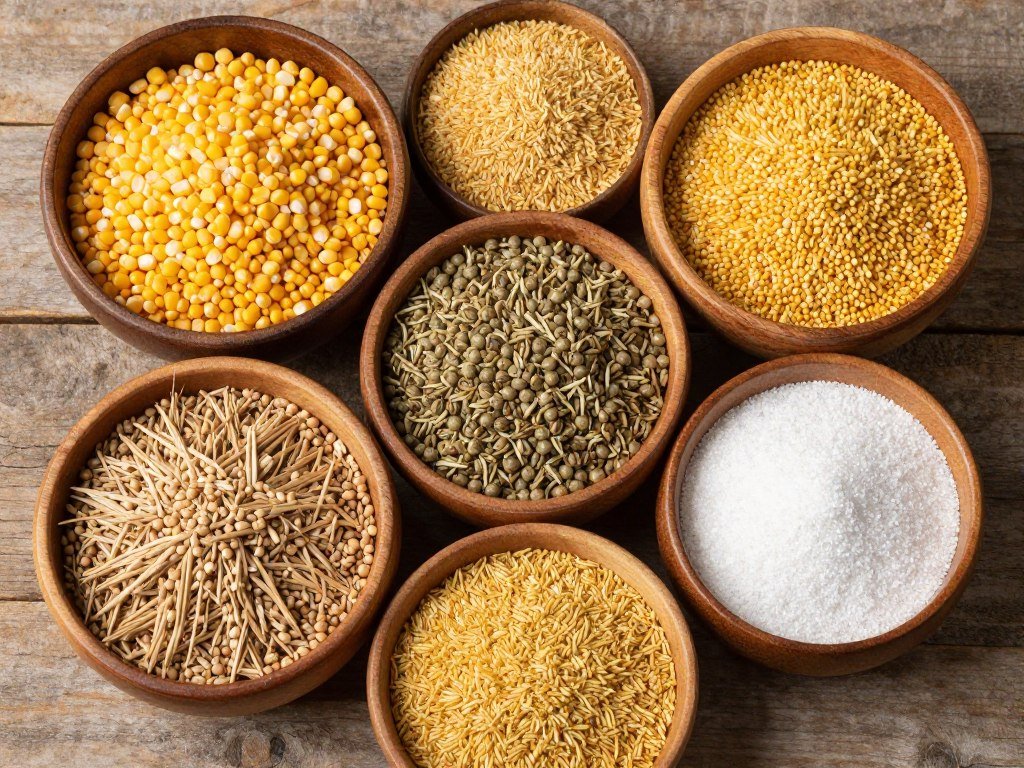 Various poultry feed raw materials and ingredients