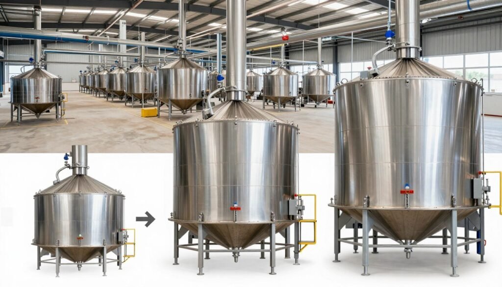 Various scale poultry feed production facilities