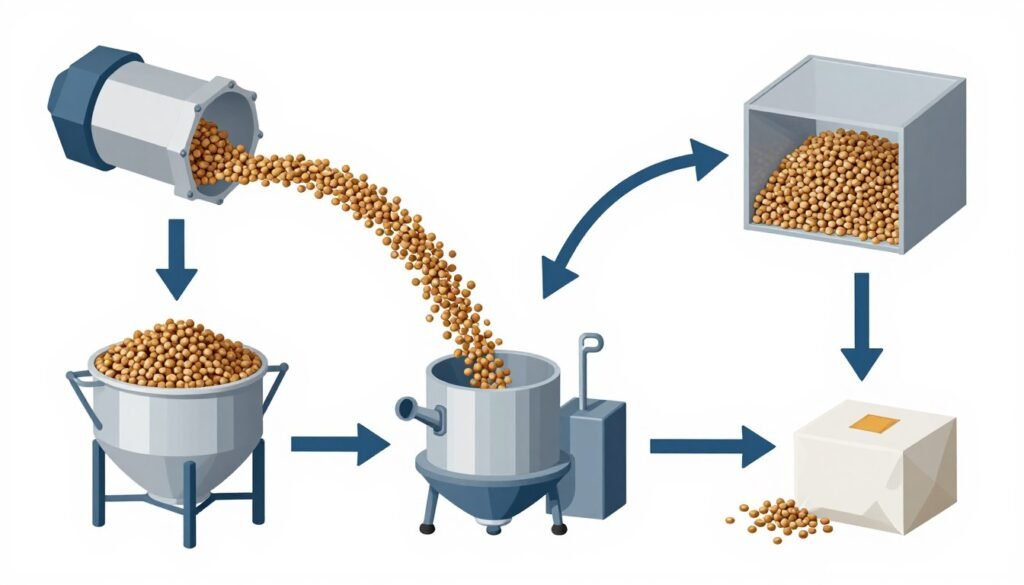 feed pellet production line processing stages from raw materials to finished pellets feed pellet production line processing stages from raw materials to finished pellets