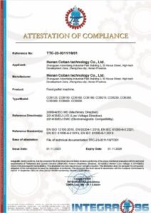 MAIKONG Company animal feed production line Certificates