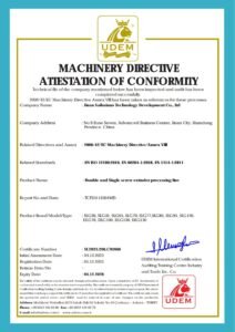 MAIKONG Company animal feed production line Certificates