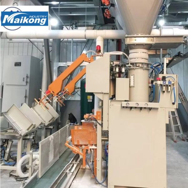 automated bucket elevator and screw conveyor system in pet feed factory