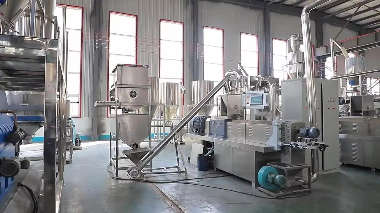 Raw material receiving area with cleaning equipment