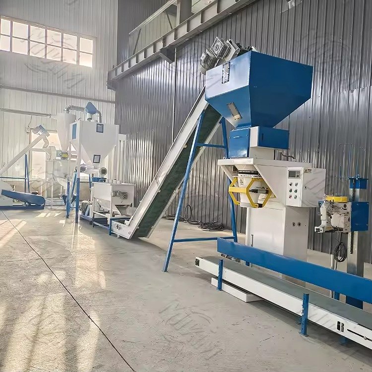 Shrimp Feed Production Line Plant 7 MAIKONG MK-L003 pellet production line complete system layout in manufacturing facility