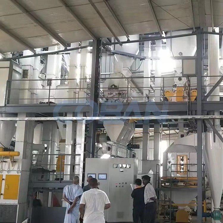Detailed view of pig feed pellet mill machinery showing die and rollers
