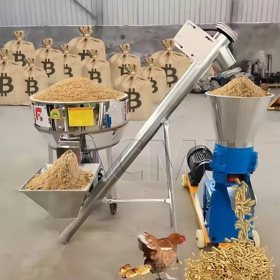 Detailed view of pig feed pellet mill machinery showing die and rollers