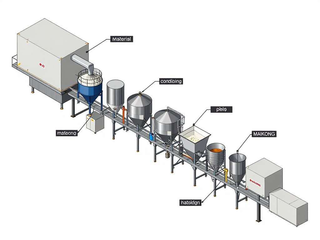 Complete production line system layout