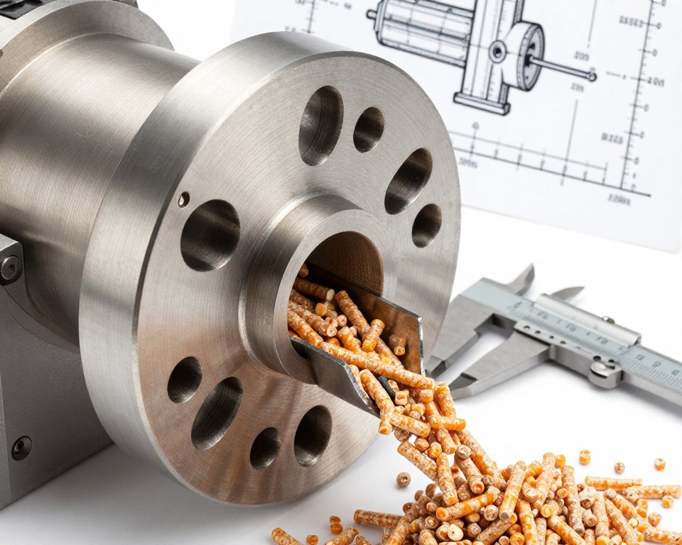 Custom fish feed pellet die designed for UK salmon feed specifications