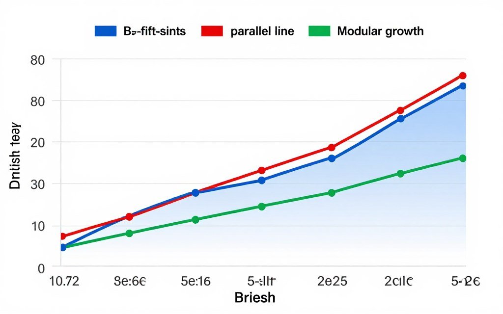 Graph comparing ROI timelines for three expansion strategies