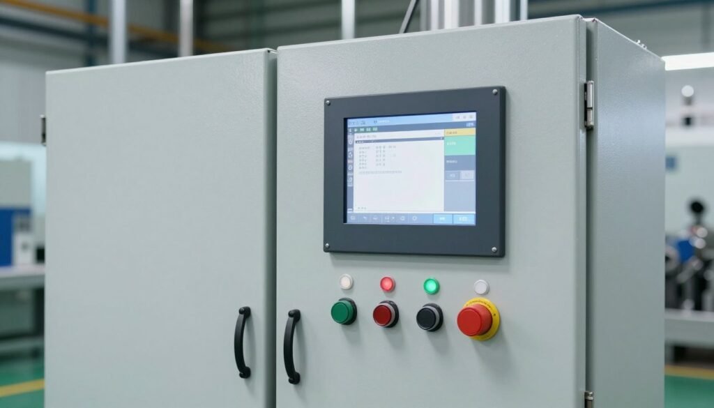 Industrial control panel for automated shrimp feed production line Industrial control panel for automated shrimp feed production line