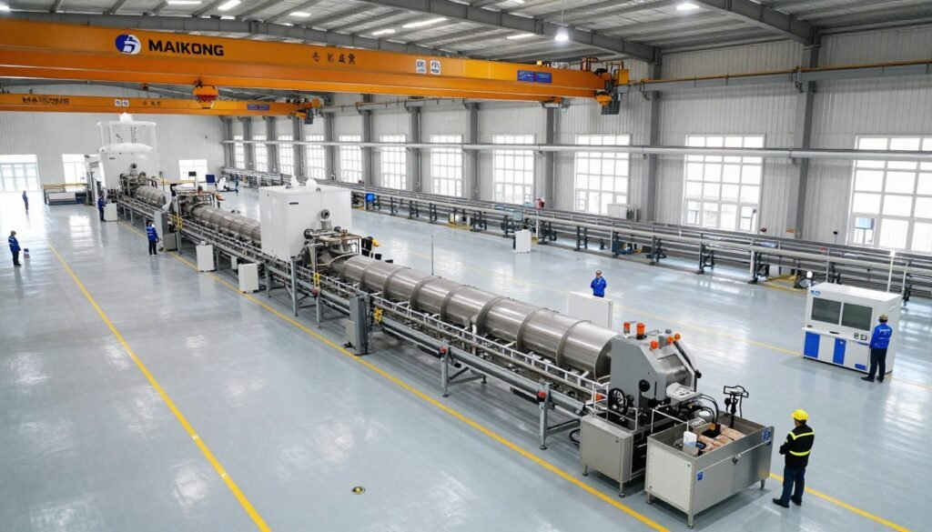 MAIKONG manufacturing facility showing biomass pellet production line assembly
